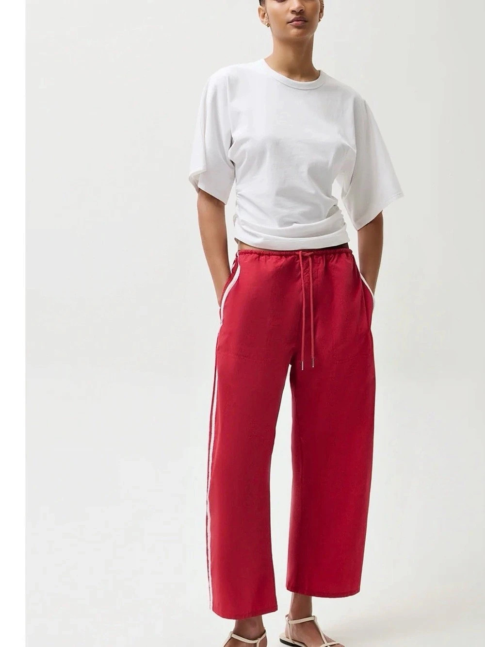 Red Wide Leg Pants